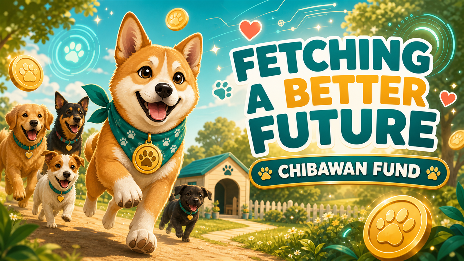 Dogs running toward a better future